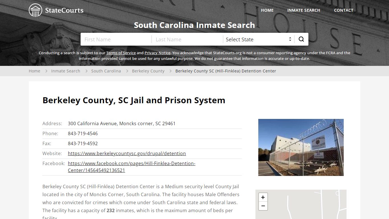 Berkeley County SC (Hill-Finklea) Detention Center Inmate ...